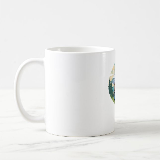 Funny Sloth Hiking Oversized T-Shirt Coffee Mug (Left)