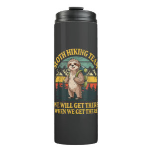 Funny Sloth Hiking T-Shirt Thermal Tumbler