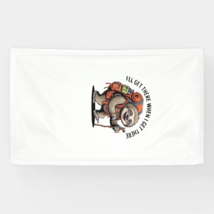 Funny Sloth Hiking Team - Slow and Steady Classic Banner