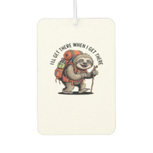 Funny Sloth Hiking Team - Slow and Steady Classic  Car Air Freshener
