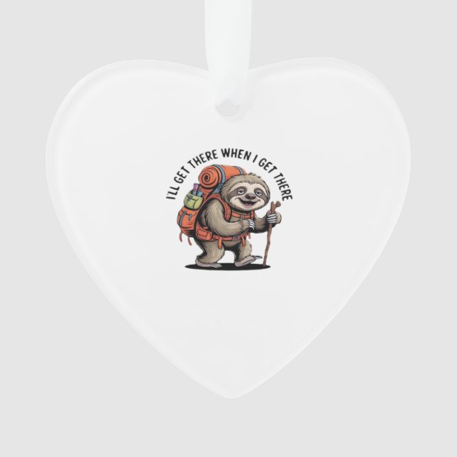 Funny Sloth Hiking Team - Slow and Steady Classic  Ornament (Front)