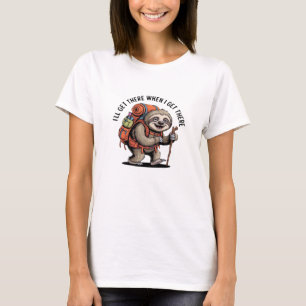 Funny Sloth Hiking Team - Slow and Steady Classic  T-Shirt