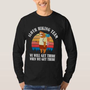 Funny Sloth Hiking Team Vintage Retro T-Shirt