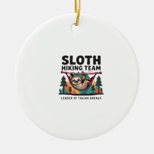 Funny Sloth Hiking - This funny sloth hiking gift  Ceramic Tree Decoration