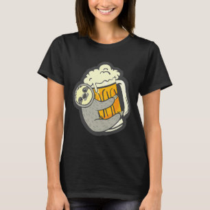 Funny Sloth Hugging A Beer Drinkers T-Shirt