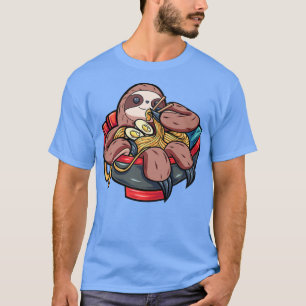 Funny Sloth In Ramen Soup Bowl Ramen Noodles Premi T-Shirt