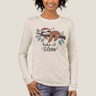 Funny sloth lovers word art Tri-Blend shirt