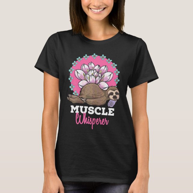 Funny Sloth Massage Therapy Massage T-Shirt (Front)
