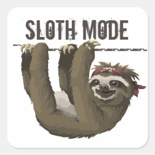 Funny Sloth Mode Sticker