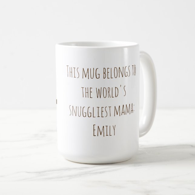 Funny Sloth Mum "Nap Like a Sloth" Cute Mum Gift Coffee Mug (Front Right)