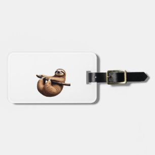 Funny Sloth on a Tree � Just Make It to Friday Cla Luggage Tag