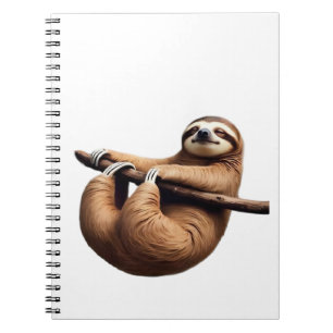 Funny Sloth on a Tree � Just Make It to Friday Cla Notebook