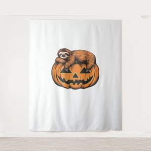 Funny Sloth on Halloween Pumpkin Essential T-Shirt Tapestry