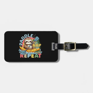 Funny Sloth Outdoor - Kayaking Sloth Luggage Tag