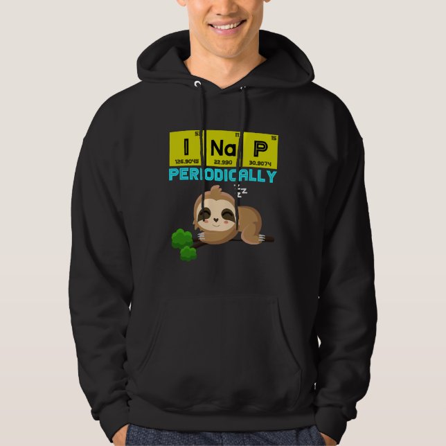 Funny Sloth Periodic Table Lazy Hoodie (Front)