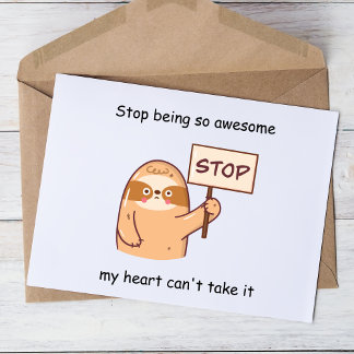 Funny sloth  postcard