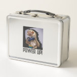 Funny Sloth Power Up! Video Games Console Cartoon Metal Lunch Box<br><div class="desc">A funny sloth gamer cartoon on a lunch box. Use "Personalise this template" to change the "Power Up!" text and create a unique, customised gift. Don't forget to power up between gaming sessions with this lunch box featuring a cute sloth in front of the television, snacks within reach, controller in...</div>