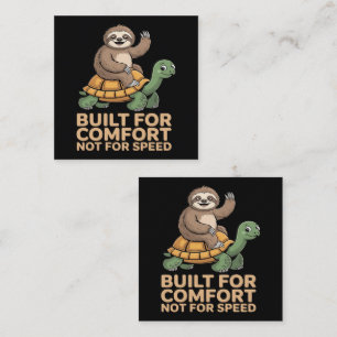 Funny Sloth Riding Turtle Card
