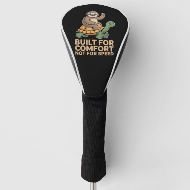 Funny Sloth Riding Turtle Golf Head Cover (Front)