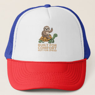 Funny Sloth Riding Turtle Trucker Hat