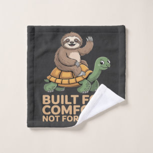 Funny Sloth Riding Turtle Wash Cloth