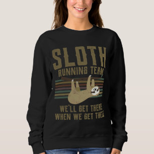 Funny Sloth Running Team Idea Vintage Sweatshirt