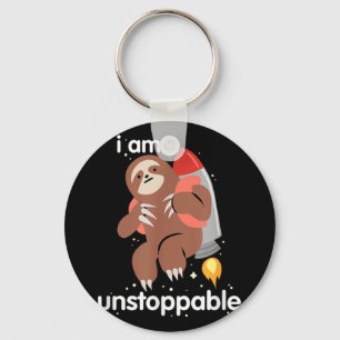 Funny Sloth Shirt I Am Unstoppable Trex Jetpack Sl Key Ring