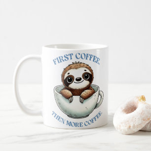 Funny Sloth Sublimation  Coffee Mug