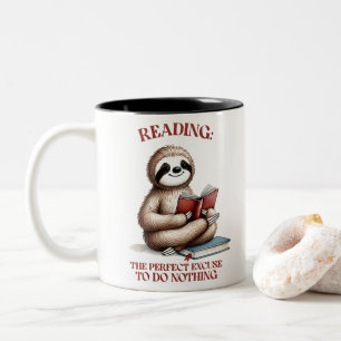 Funny Sloth Sublimation Two-Tone Coffee Mug