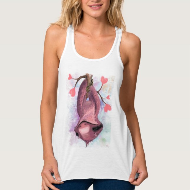 Funny Sloth Tank Top (Front)