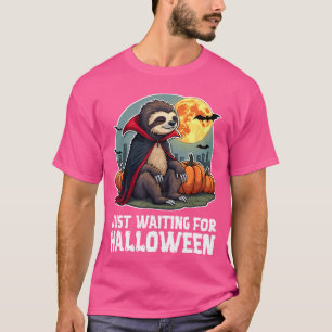 Funny Sloth Vampire Just Waiting for Halloween T-Shirt