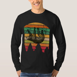 Funny Sloth Vintage Retro Pine Tree Men Women Kids T-Shirt