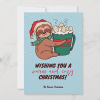 Funny Sloth Winter Holiday Merry Christmas