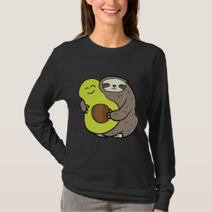 Funny Sloth With Avocado Vegan Cute Sloth Avocado T-Shirt