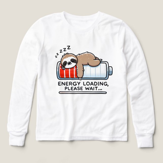 Funny sloth word art unisex  (Design Front)