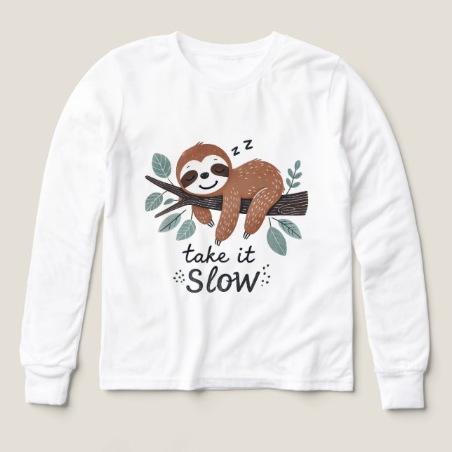 Funny sloth word art unisex (Design Front)