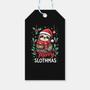 Funny Sloth Xmas Lights Merry Slothmas Sloth Chris Gift Tags