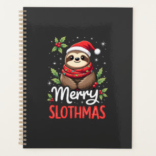 Funny Sloth Xmas Lights Merry Slothmas Sloth Chris Planner