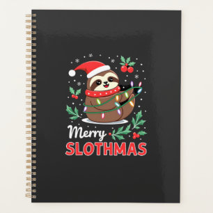Funny Sloth Xmas Lights Merry Slothmas Sloth Chris Planner