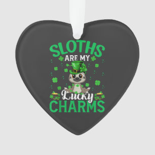 Funny Sloths Are My Lucky Charms Sloth St Patrick' Ornament