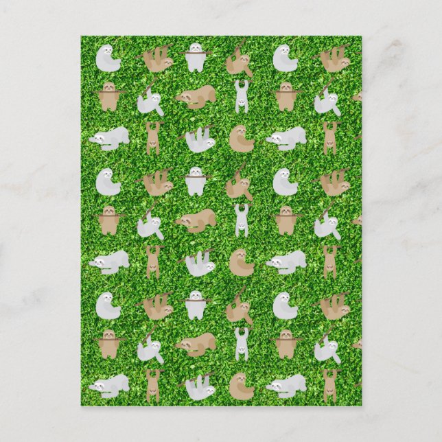funny sloths postcard (Front)
