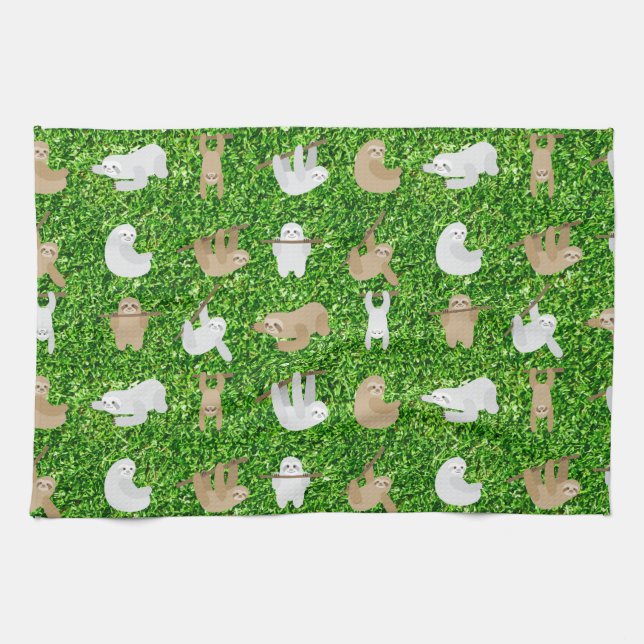 funny sloths tea towel (Horizontal)