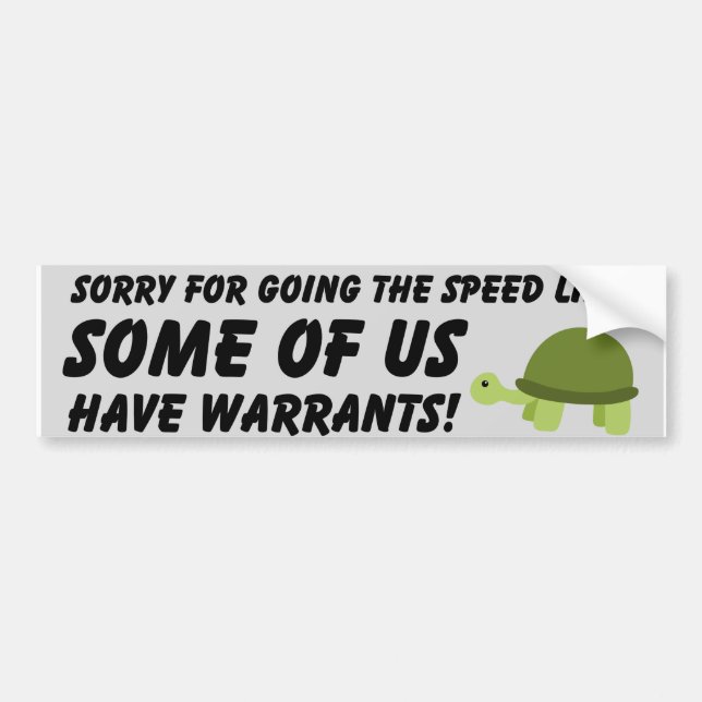 Funny Slow Driver Safety Bumper Sticker (Front)