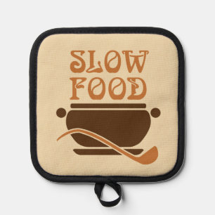 Funny Slow Food with soup pot and ladle Holder