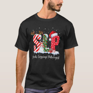 Funny SLP Speech Language Pathologist Santa Christ T-Shirt