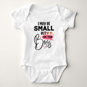 Funny small boss girls baby bodysuit