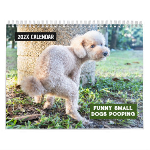 Funny Small Dogs Pooping 2025 Calendar