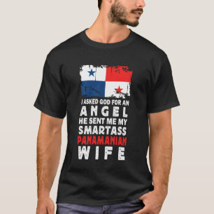 Funny Smartass Panamanian Wife Panama Flag Spouses T-Shirt