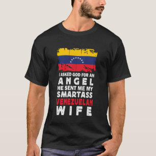 Funny Smartass Venezuelan Wife Venezuela Flag Spou T-Shirt