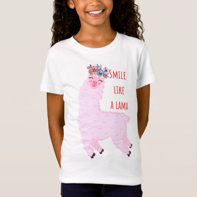Funny Smile Like a Lama T-Shirt (Front)